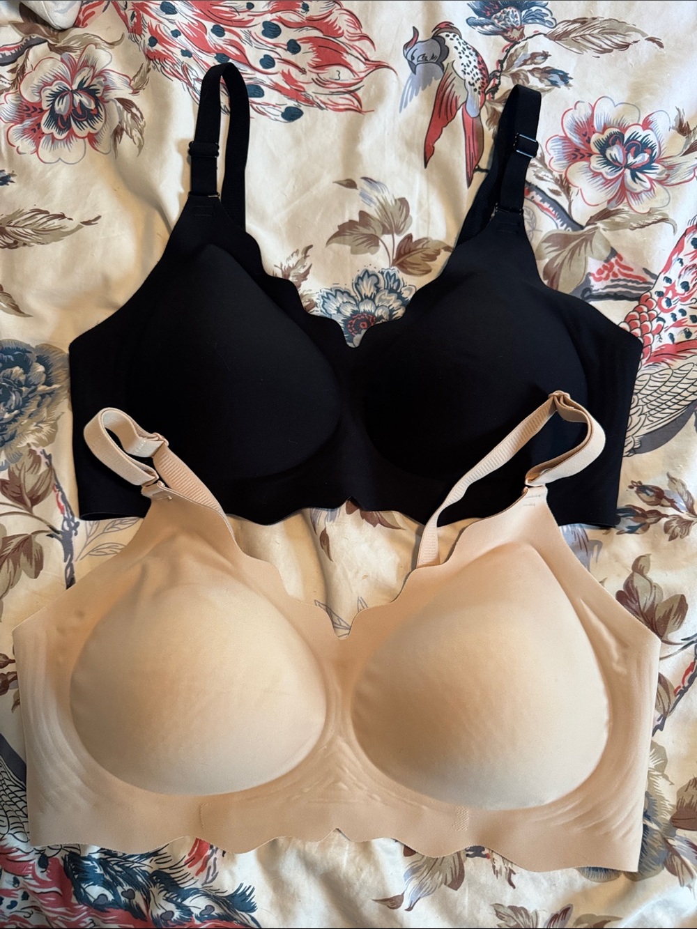 Shecurve Comfort T-Shirt Bra — Black and Nude